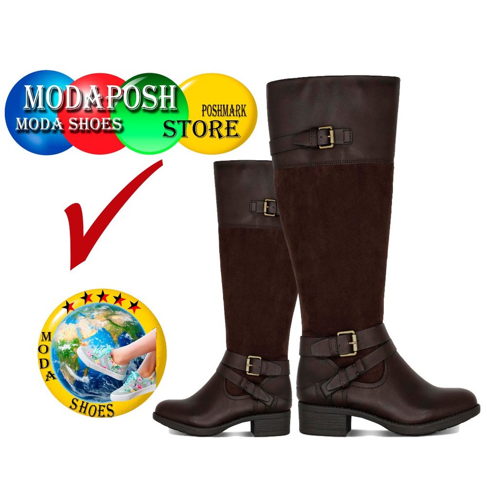 STYLE&CO Women Ashliie 50/50 Riding Boots Size- 5.5-M COD/166